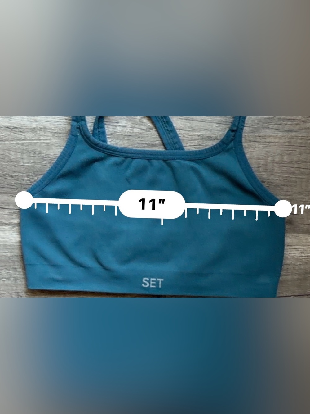 SET Active Deep Teal Seamless Sports Bra - Picture 5 of 5
